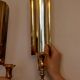 Pair of mid-century Swedish brass sconces