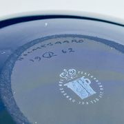 Cendrier en verre bleu par Per Lütken pour Holmegaard, Danemark, 1962