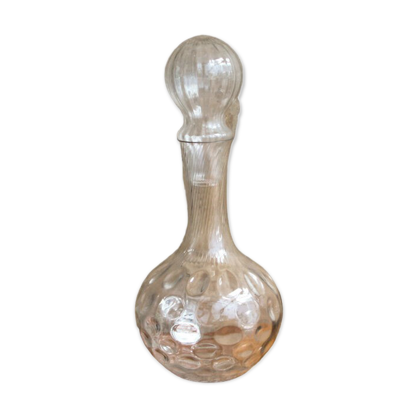 Old monumental glass decanter