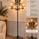 Large black wrought iron floor candelabrum (H150 cm) – Classic & Roman style