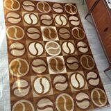 Large geometric rug from the 70s Scandinavian Space Age