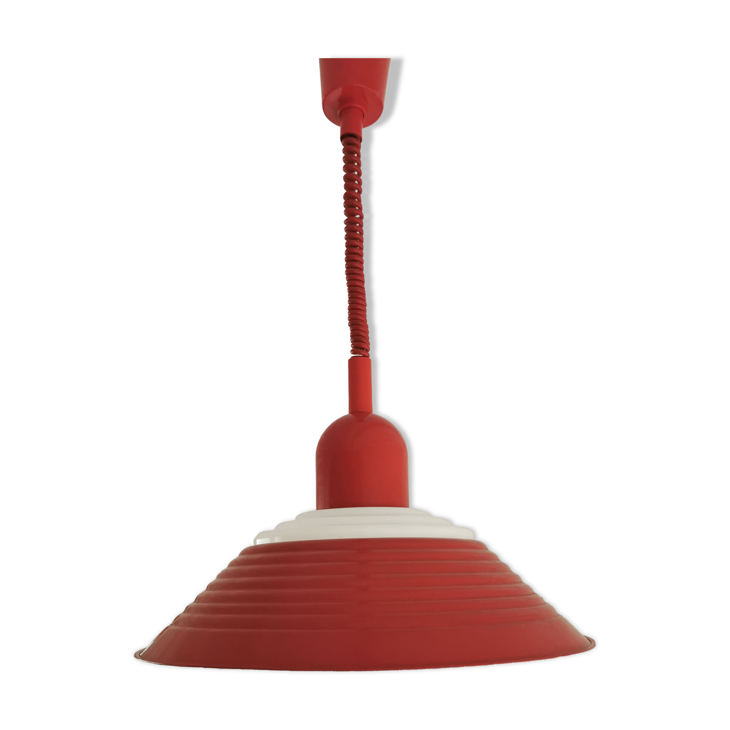 Vintage metal pendant light Hala, '80s