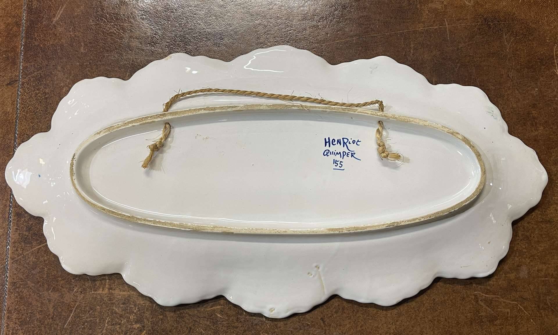 Quimper earthenware dish from the early 20th century