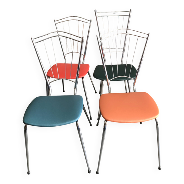 Chaise vintage métallique années 80
