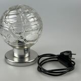 60s 70s table lamp bedside lamp chrome Doria glass space age design