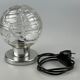 60s 70s table lamp bedside lamp chrome Doria glass space age design