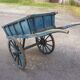 Old blue patina cart