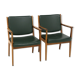 Set de 2 fauteuils en cuir, Karl Erik Ekselius, Suède, 1960