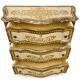 Commode Arbalète 3 tiroirs bois doré style Renaissance Italienne