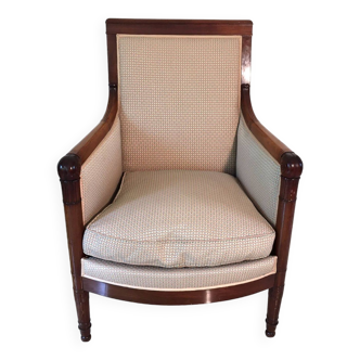 Bergere armchair reupholstered