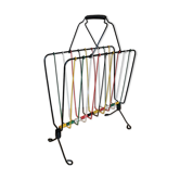 Vintage magazine holder in colored metal