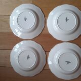 Set of 4 plates Sarreguemines golden stars