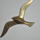 Trio of stylized seagulls in gold brass to hang 70s