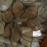 Mother-of-pearl lotus table lamp, Rausch, vintage space age