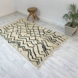 Handmade Moroccan Berber carpet 224 x 127 CM