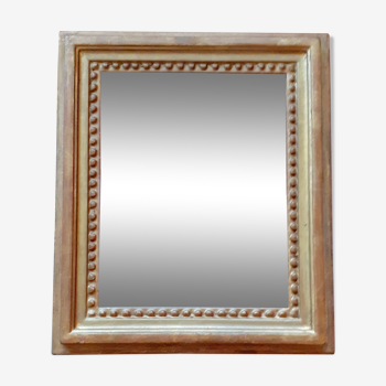 Wooden mirror with gold framing