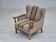 1970s, Danish armchair, furniture wool fabric, oak wood, original condition