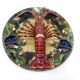 Pair of large wall plates Palissy Álvaro José Caldas da Rainha early 20th century