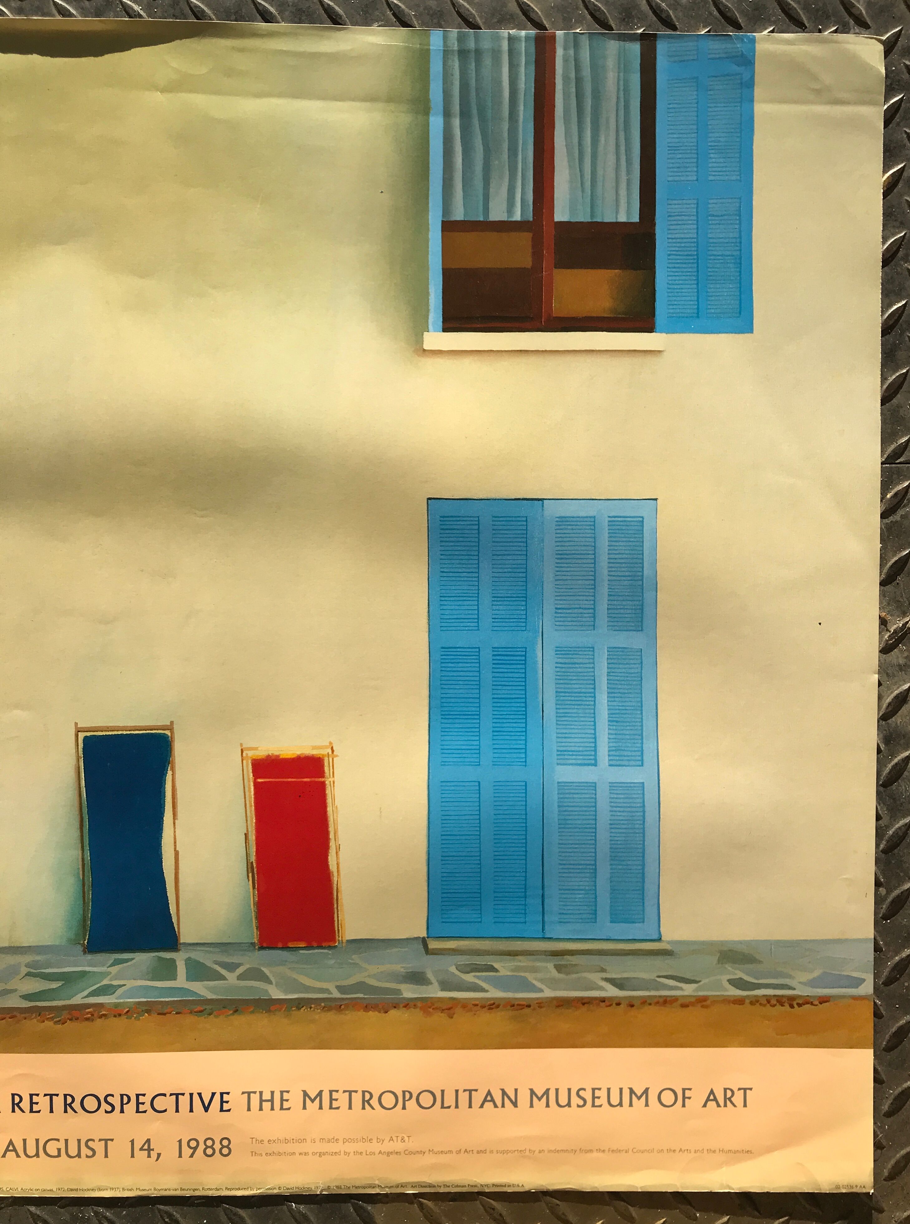 Exhibition poster by David Hockney The Metropolitan Museum of Art, 1988 (Large format)