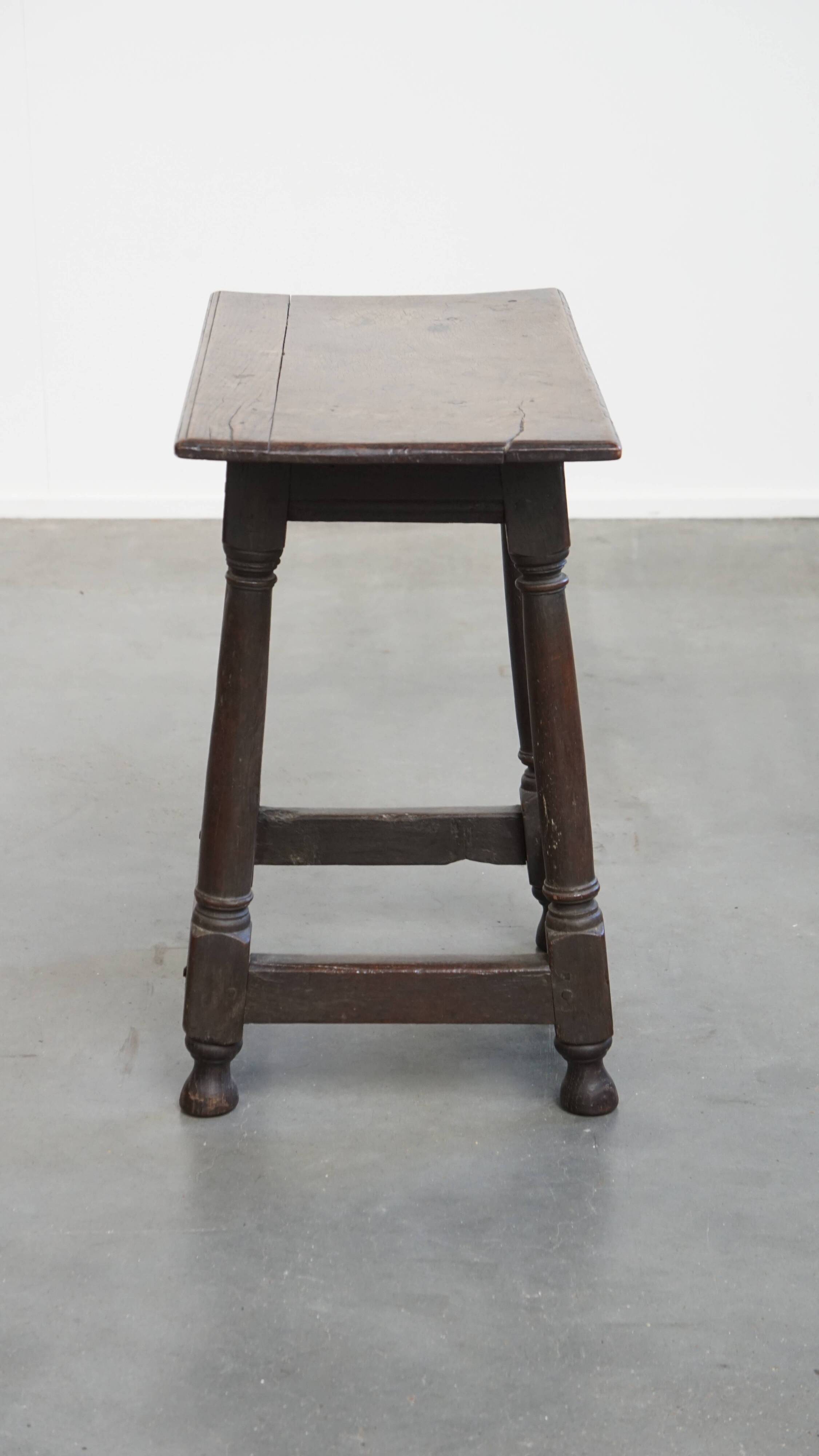 Large Antique English Side Table / Stool