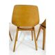 Set of 4 barrel chairs, wooden base, Pierre Guariche, Steiner, 1950s.
