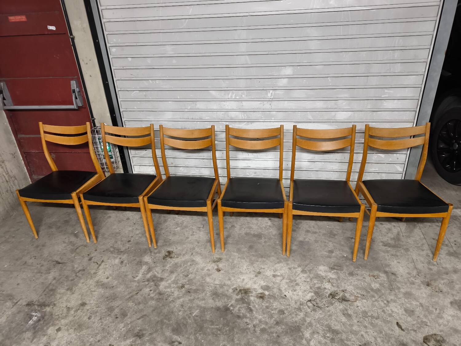 6 chaises scandinave vintage