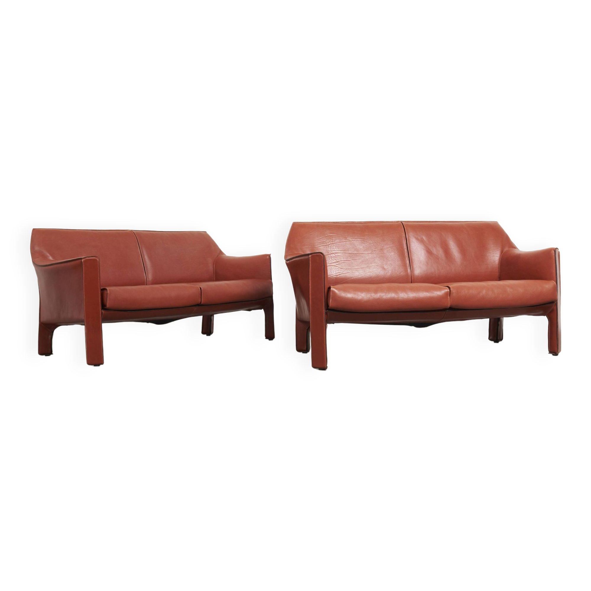 Set CAB 415 sofas by Mario Bellini, 1980s