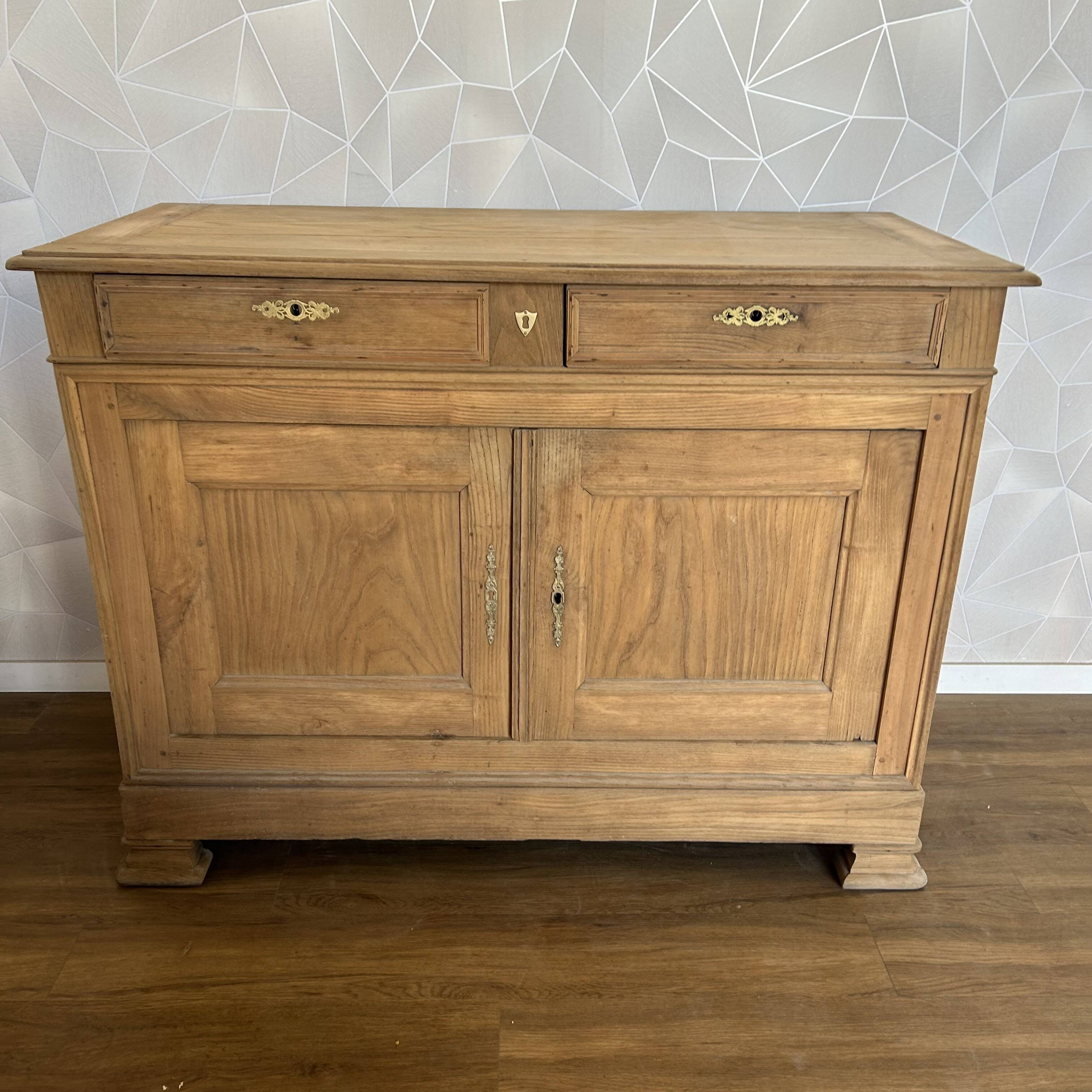 Solid stripped oak sideboard