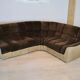 Midcentury seventies ‘snake harmonica’ modular sofa