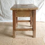 Raw wooden workshop stool