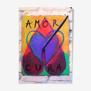 Vintage poster ouka lele, amor cura 1993