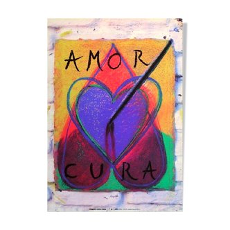 Affiche vintage Ouka Lele Amor Cura 1993