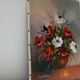 Painting bouquet of anemone flowers