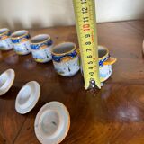 Set of tray and six cream pots HB Quimper