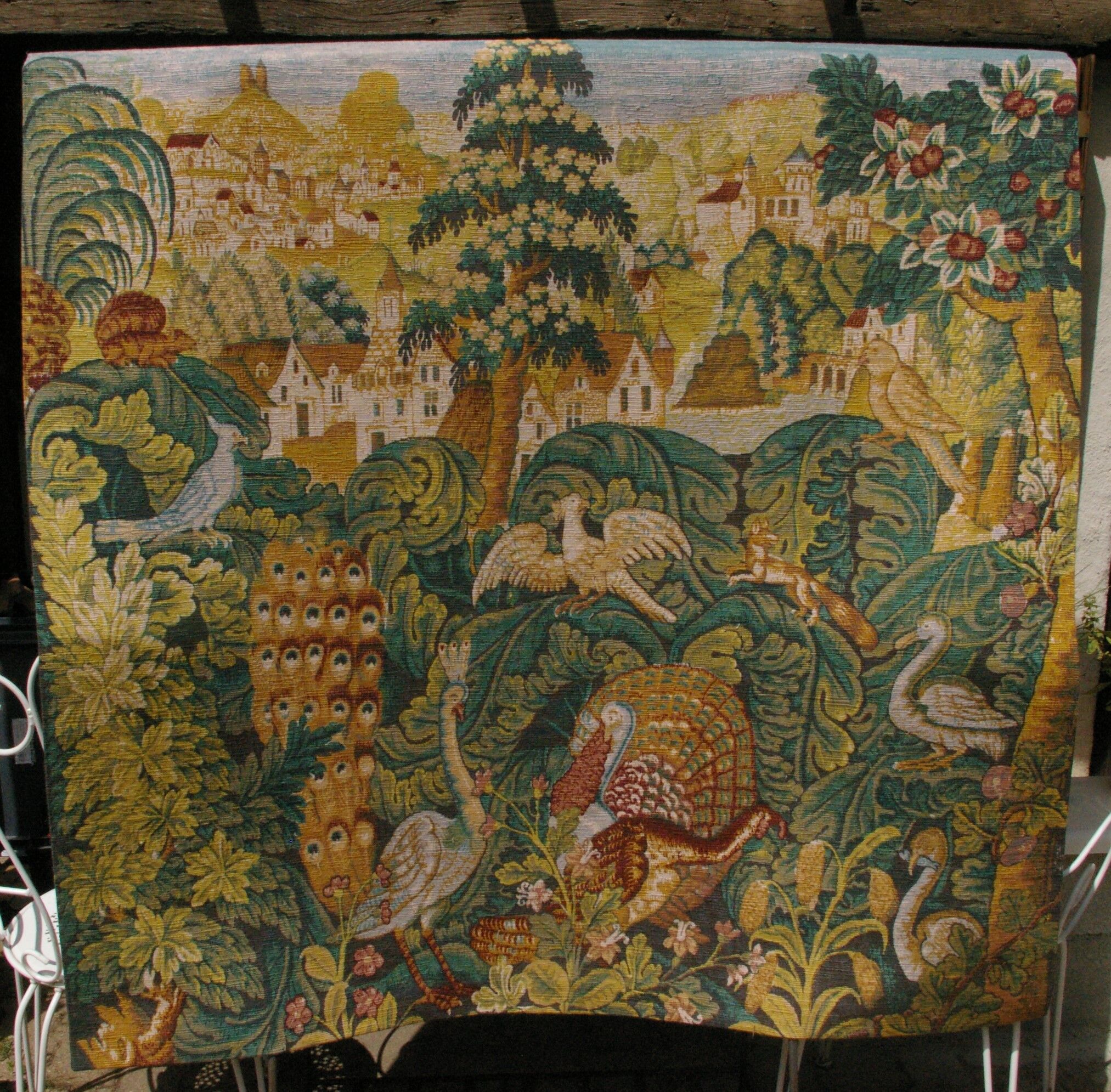 Aubusson tapestry "The Bestiary" - Manufacture Robert Four - Wall hanging