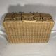 Old picnic basket 60s rattan wicker vintage