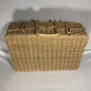 Old picnic basket 60s rattan wicker vintage