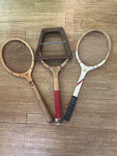 Trio de raquettes de tennis des années 60
