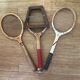 Trio of tennis rackets from the 60s