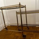 Brass and glass nesting table