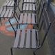 Suite of 8 steel bistro chairs