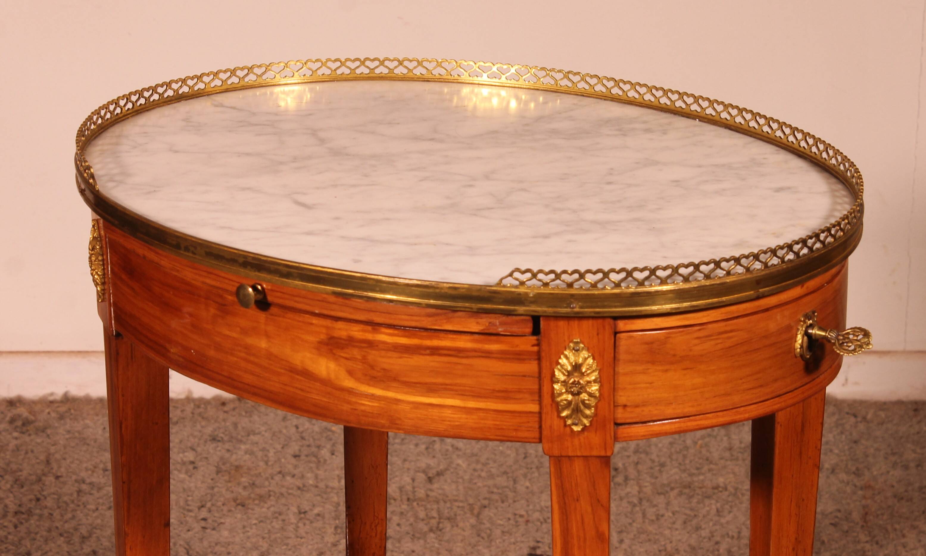 Louis XVI Rosewood Side Table With Writing Desk