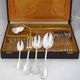 Ercuis Uniplat, Valois, 38-piece cutlery set in silver-plated metal, excellent condition.