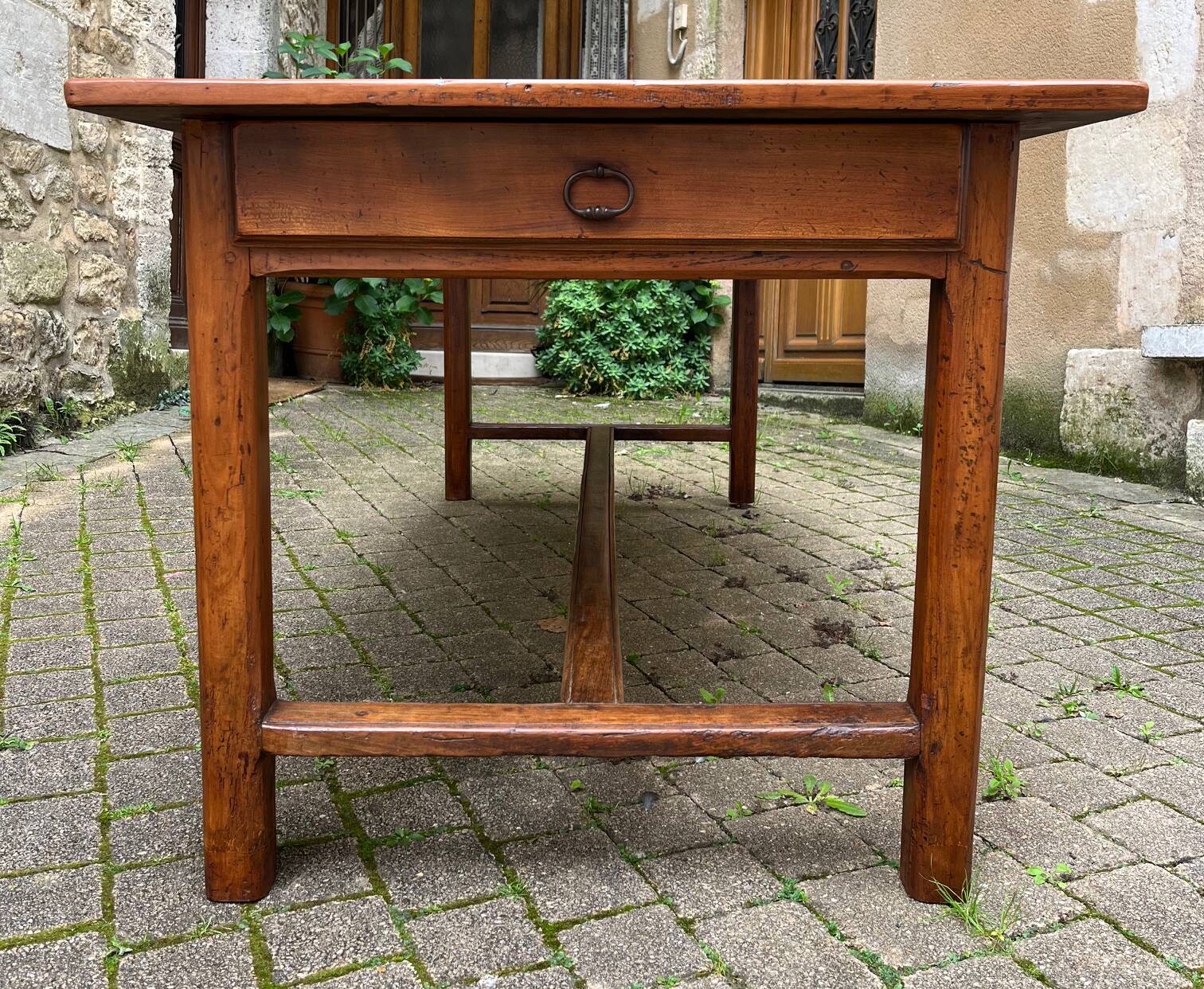 19th century cherry wood farmhouse table