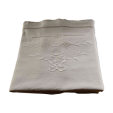 Embroidered linen sheet