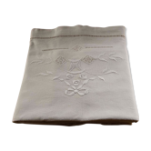 Embroidered linen sheet