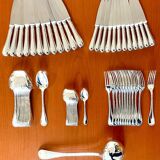 Christofle ribbons, 61-piece flatware set, excellent condition