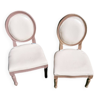 Pair of children's medallion chairs