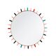 Contemporary Round Mirror with Multicolored Semiprecious Stones by L.A.stud