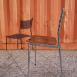 5 chairs vintage wood and metal